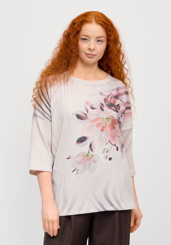 Блуза с принтом Миланика шир.  580, рис. 22