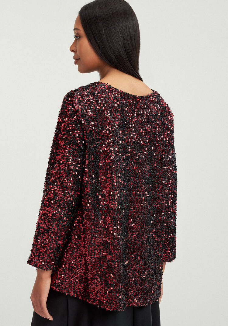 Блуза с мерцающими пайетками шир.  750, рис. 11