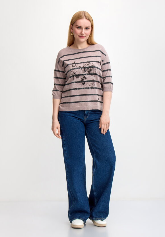 Блуза в полоску с принтом шир.  580, рис. 32