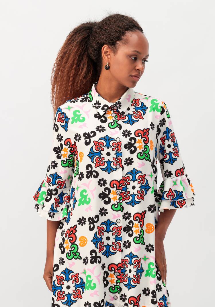 Платье-рубашка с воланом шир.  750, рис. 10