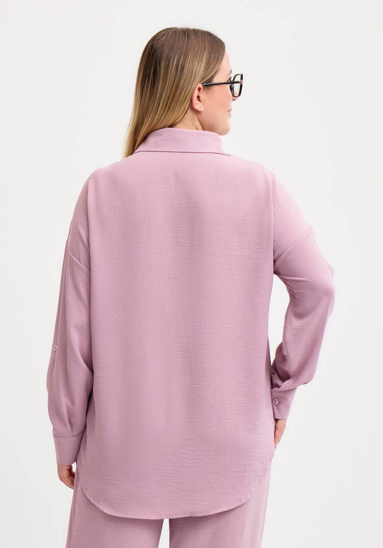 Рубашка свободного кроя с ассиметричным низом шир.  750, рис. 21