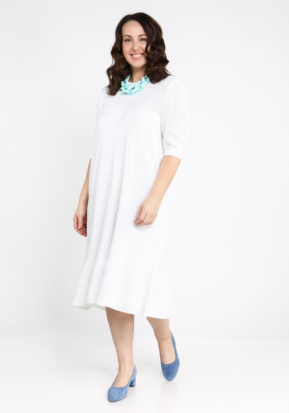 Платье ажурное с воланом по низу шир.  580, рис. 5