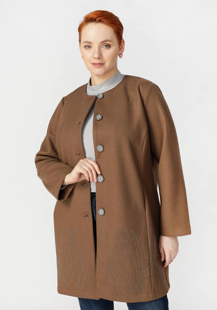 Полупальто Адель с рельефами шир.  750, рис. 12