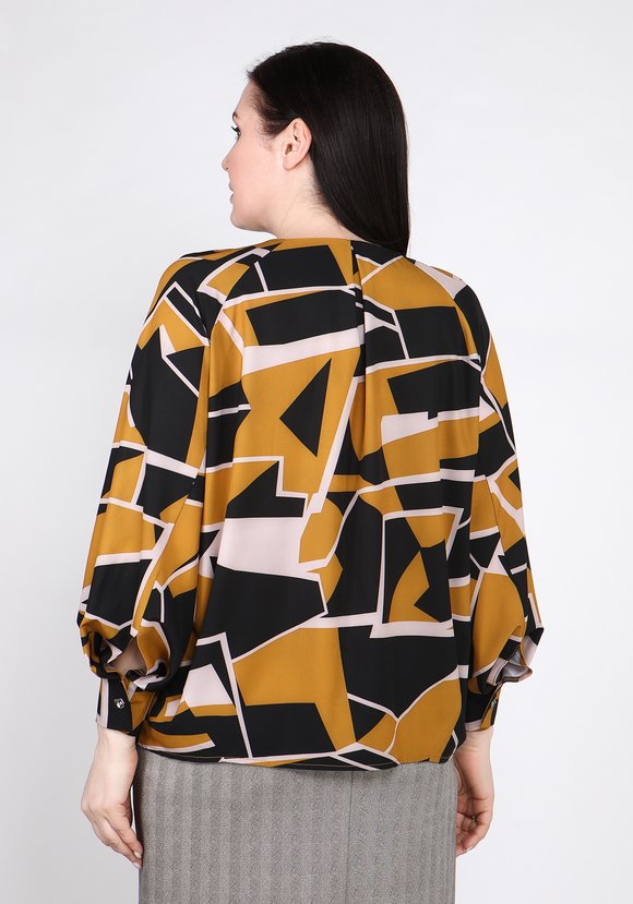 Блуза легкая свободного кроя шир.  580, рис. 6