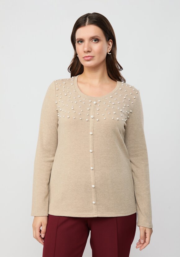 Джемпер с жемчугом шир.  580, рис. 11