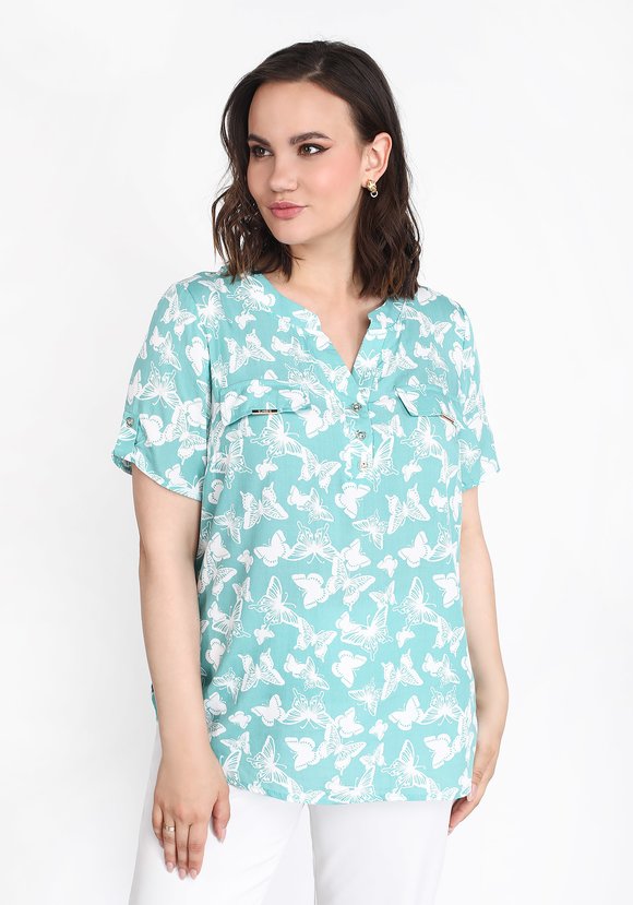 Блуза Красивый день шир.  580, рис. 1