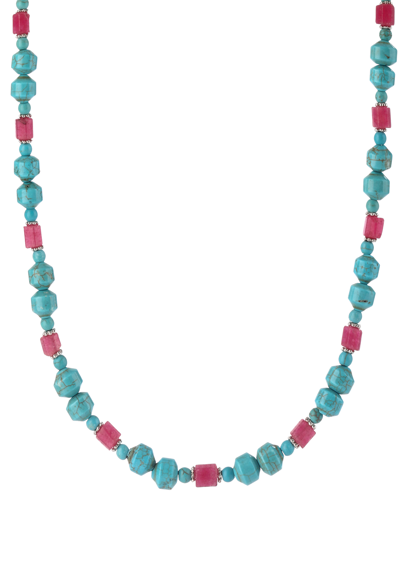 

Бусы "Бирюзовые сны", Розовый