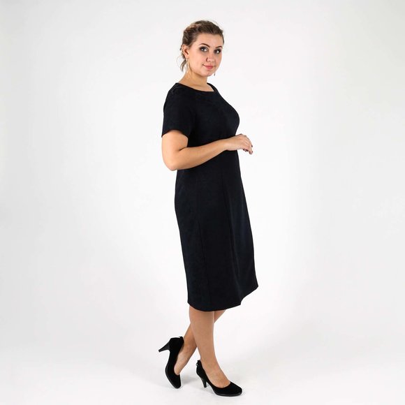 Платье-миди с коротким рукавом шир.  580, рис. 3