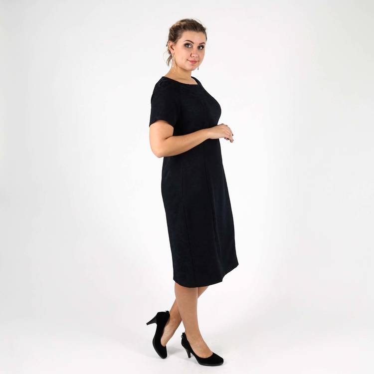 Платье-миди с коротким рукавом шир.  750, рис. 3