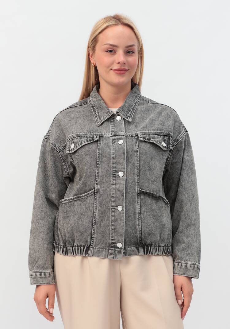 Джинсовая куртка Селена шир.  750, рис. 4