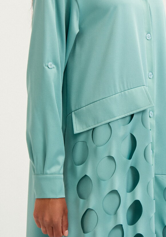 Платье А-силуэта с перфорацией шир.  580, рис. 6