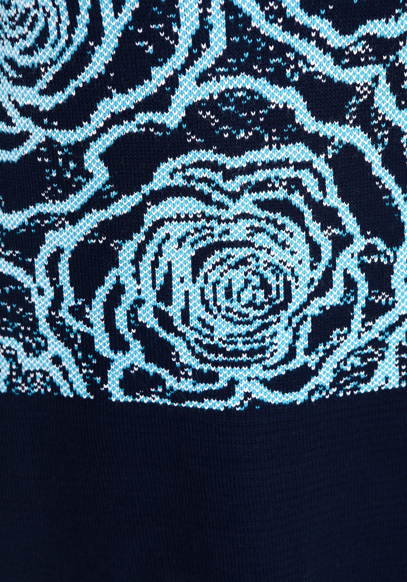 Платье прямого кроя с вязкой "Розы" VeraVo, цвет голубой, размер 58 - фото 4