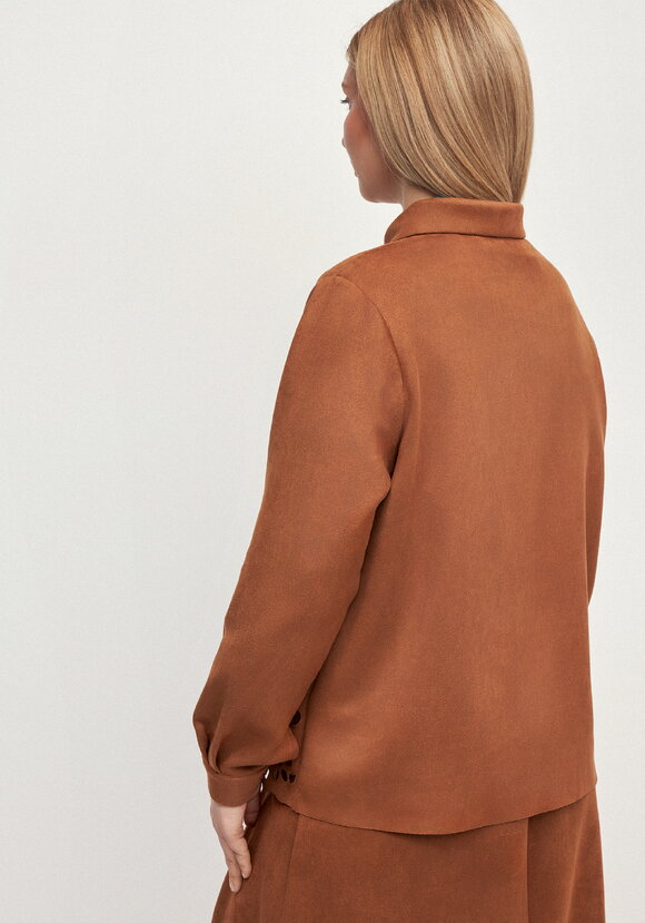 Рубашка замшевая с ажурным узором Веста шир.  580, рис. 3