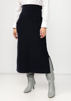 Юбка вязаная с высоким поясом