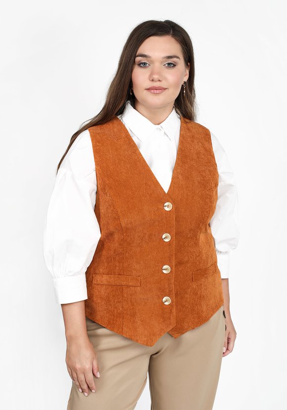 Жилет из вельвета шир.  580, рис. 9