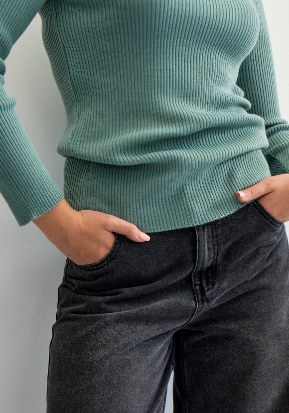 Водолазка в рубчик с высокой горловиной шир.  580, рис. 24