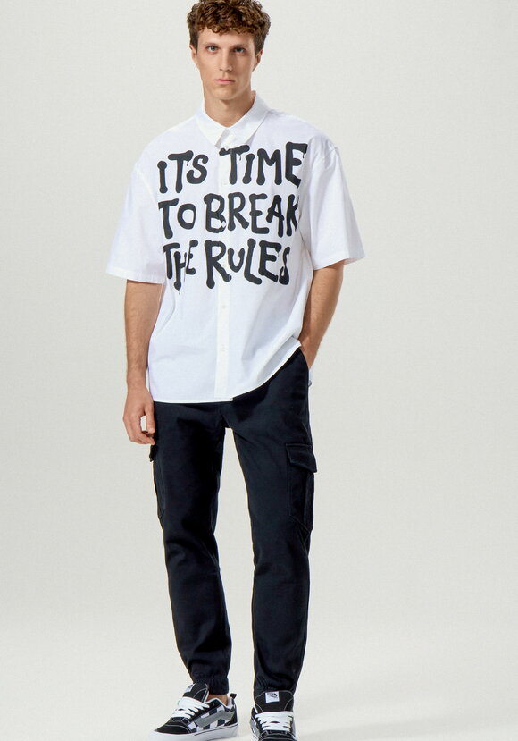 Брюки карго с накладными карманами по бокам шир.  580, рис. 6