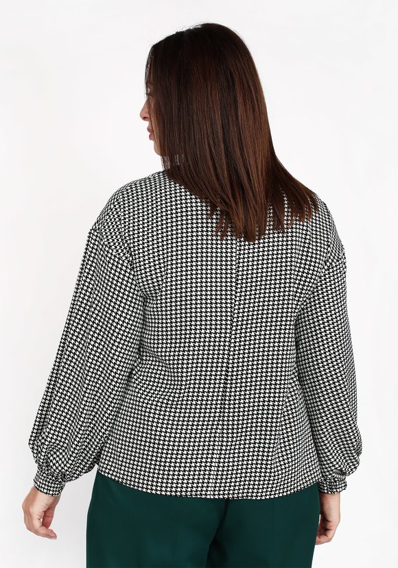 Блуза с принтом и молнией сзади шир.  580, рис. 6