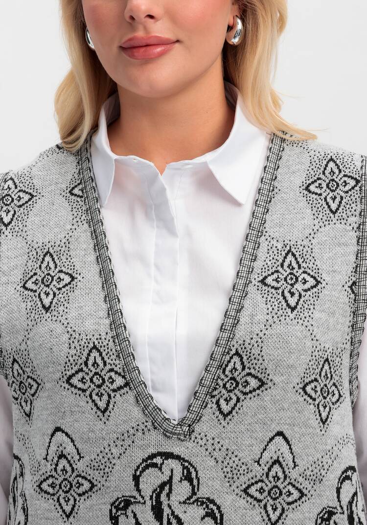 Жилет из шерсти Ласковое тепло шир.  750, рис. 5