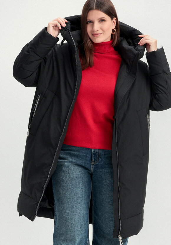 Пуховик с боковыми карманами на молнии шир.  580, рис. 2