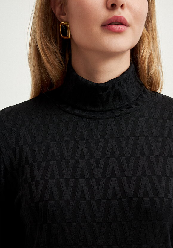 Водолазка с фактурным рисунком и воротом шир.  580, рис. 13