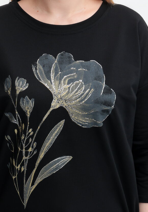 Блуза с принтом цветка и рукавом 3/4 шир.  580, рис. 11