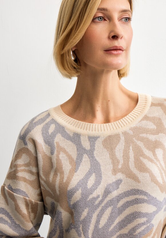 Джемпер с растительным принтом и манжетами шир.  580, рис. 25