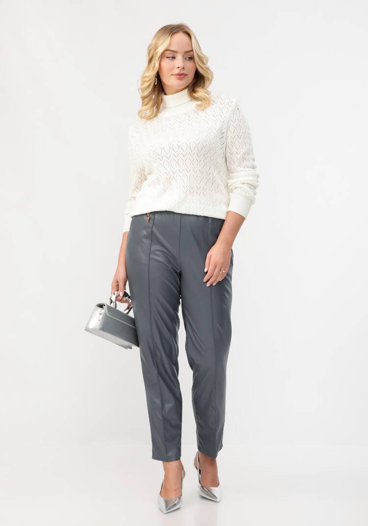 Брюки из экокожи со стрелками шир.  750, рис. 19