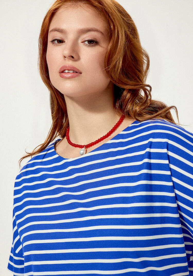 Футболка в горизонтальную полоску шир.  750, рис. 21