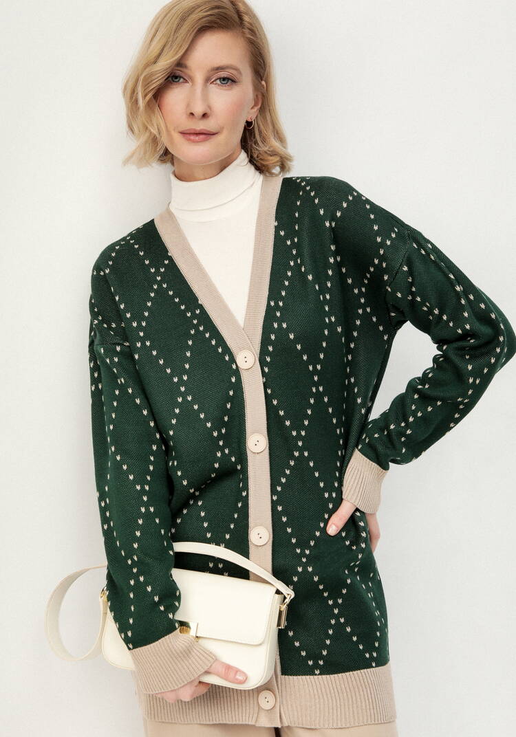 Кардиган с рисунком ромб шир.  750, рис. 7