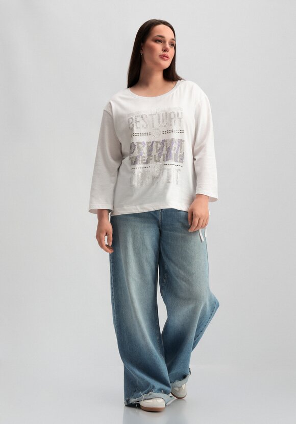 Лонгслив с декором из страз шир.  580, рис. 2