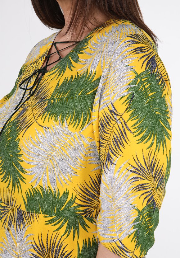 Платье миди с шнуровкой на вырезе шир.  580, рис. 7