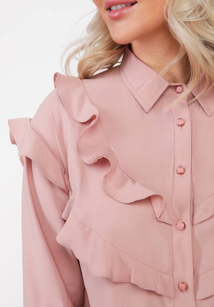 Блуза с рюшами на пуговицах шир.  750, рис. 10