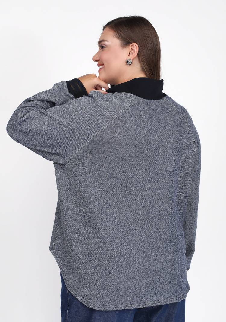 Свитшот с декоративной молнией шир.  750, рис. 6