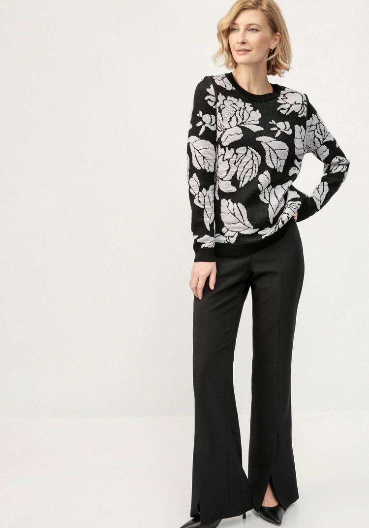 Джемпер с цветочно-лиственным принтом шир.  750, рис. 8