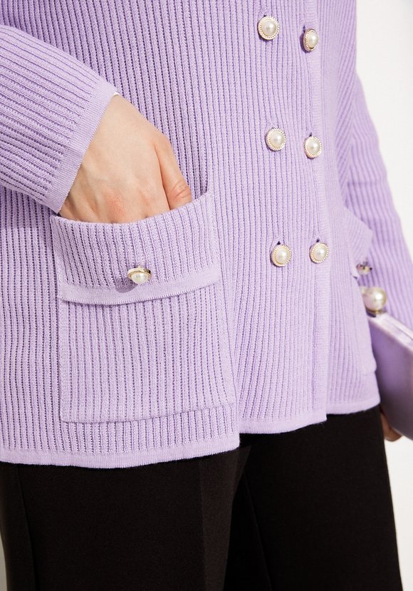 Жакет на пуговицах с жемчугом шир.  580, рис. 8
