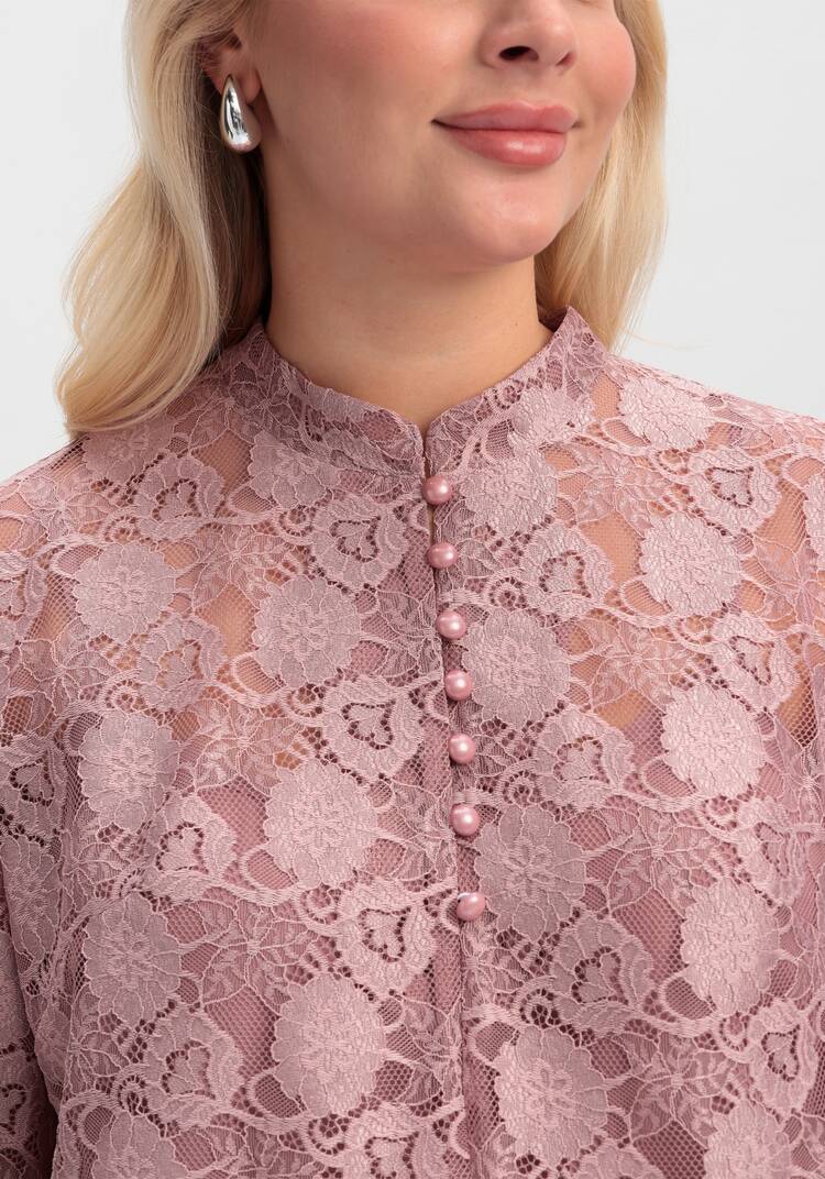 Блуза ажурная с цветочным принтом шир.  750, рис. 6