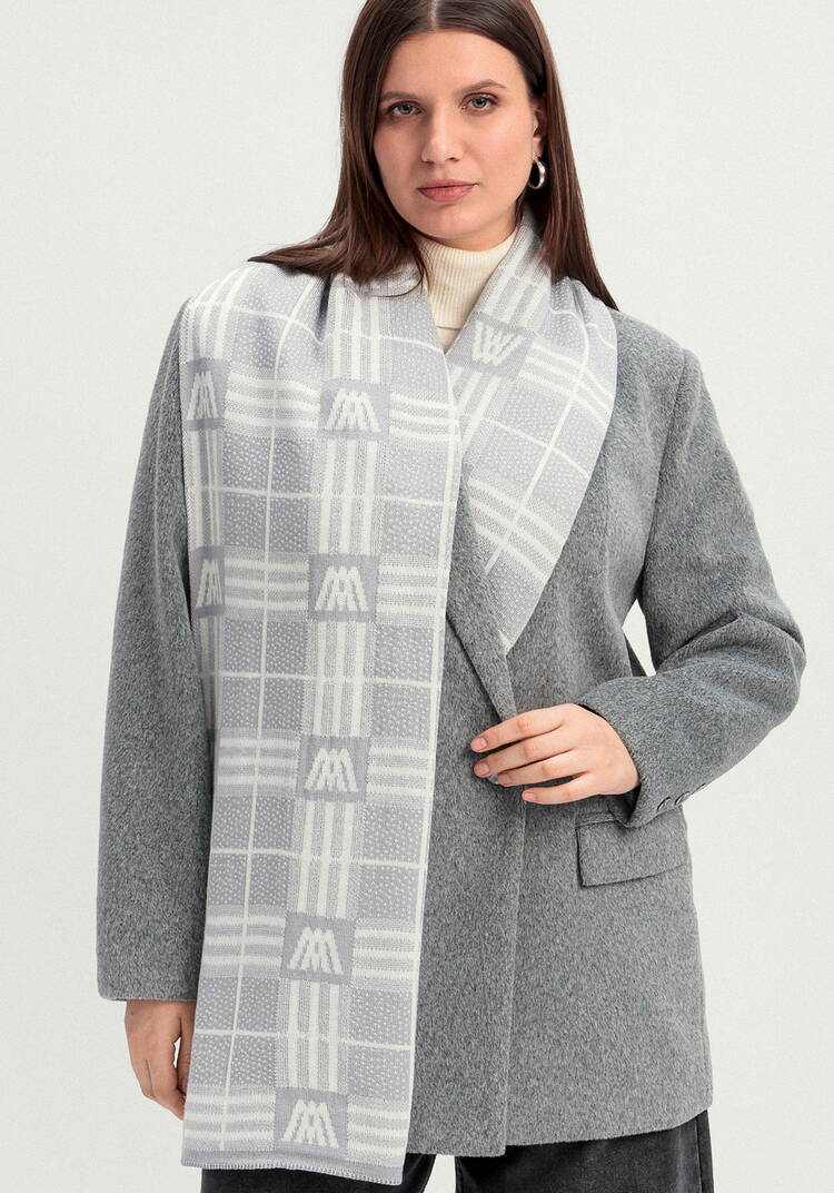 Палантин в клетку с монограммой шир.  750, рис. 7