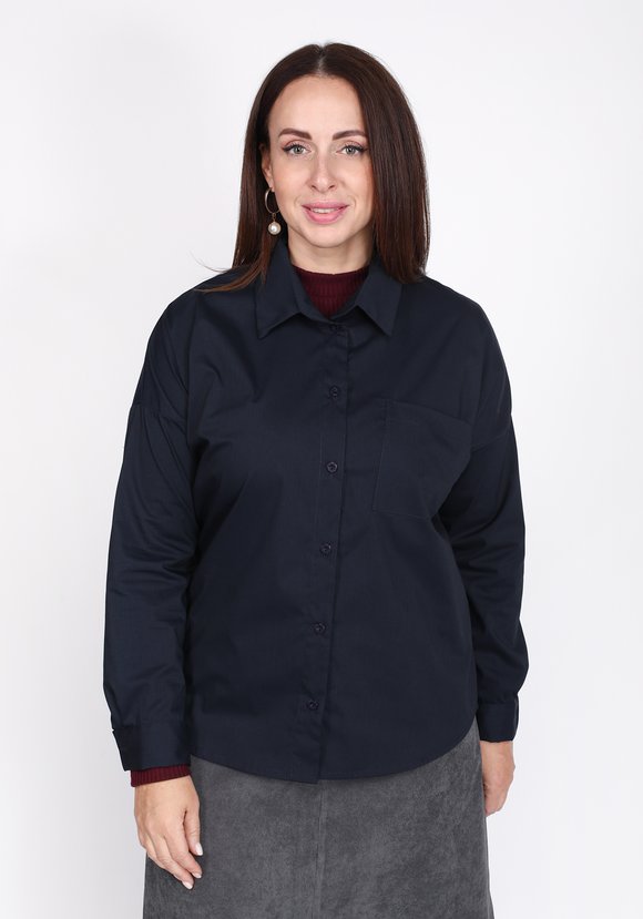 Рубашка базовая оверсайз шир.  580, рис. 9