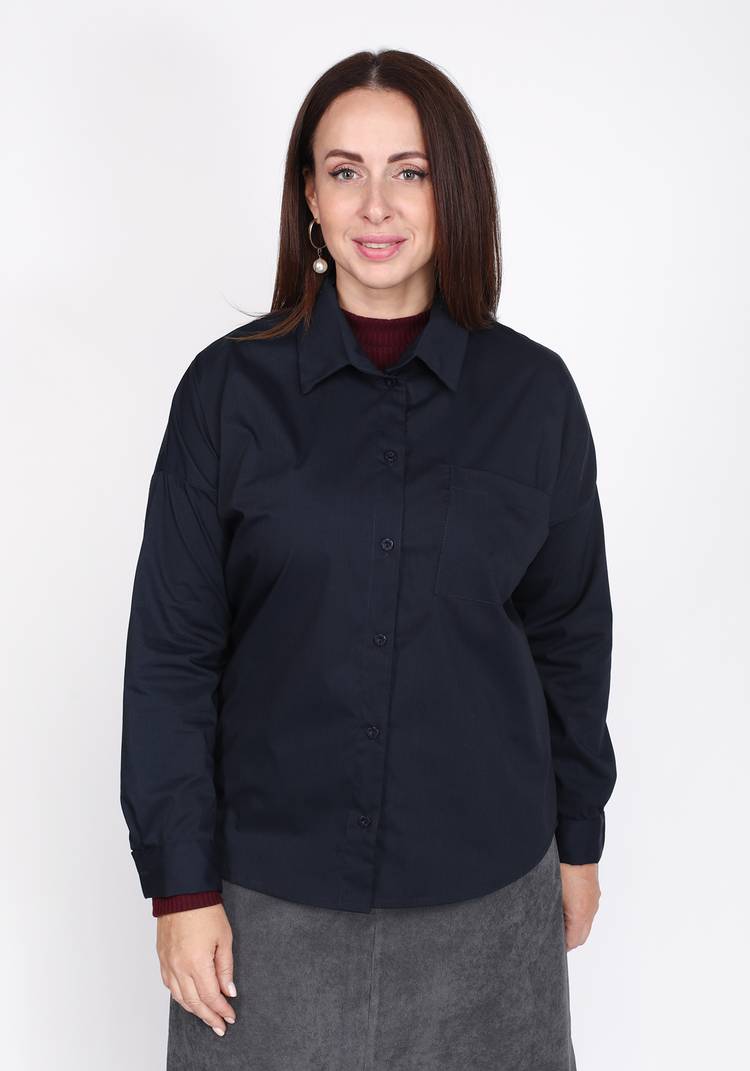 Рубашка базовая оверсайз шир.  750, рис. 9