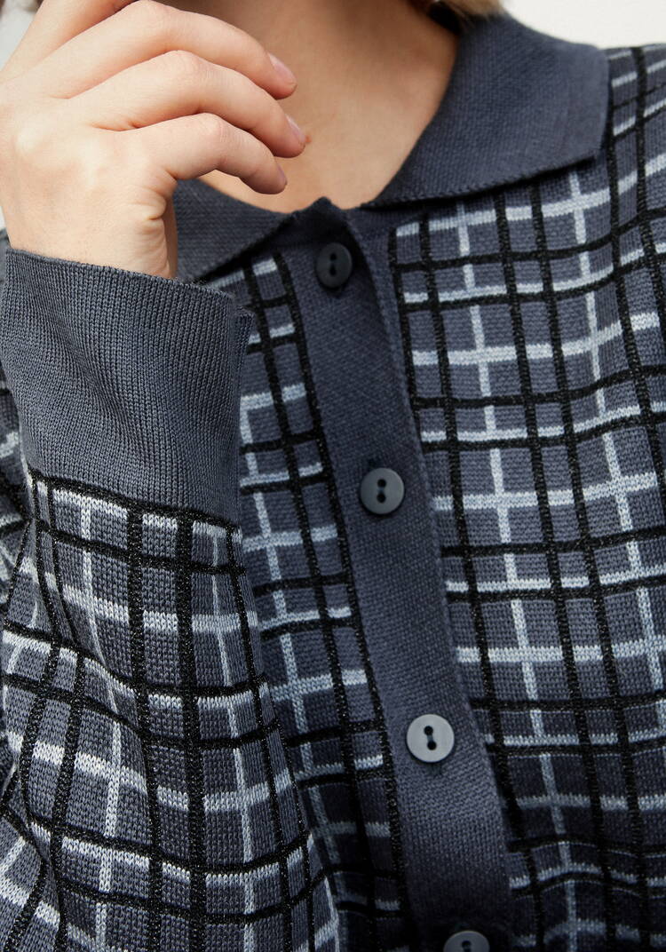 Рубашка-джемпер с отложным воротником клетка шир.  750, рис. 16