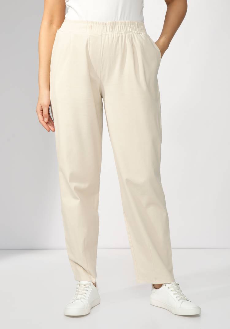 Брюки зауженные из хлопка с эластаном шир.  750, рис. 12