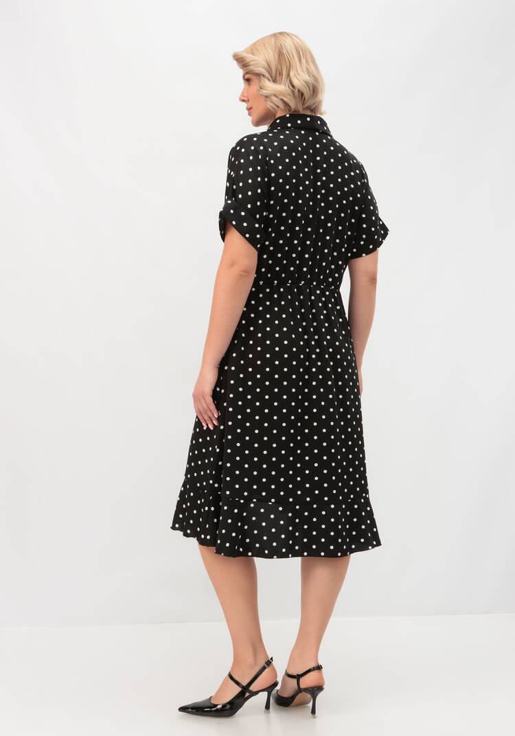 Платье в горох с юбкой-трапецией шир.  750, рис. 3