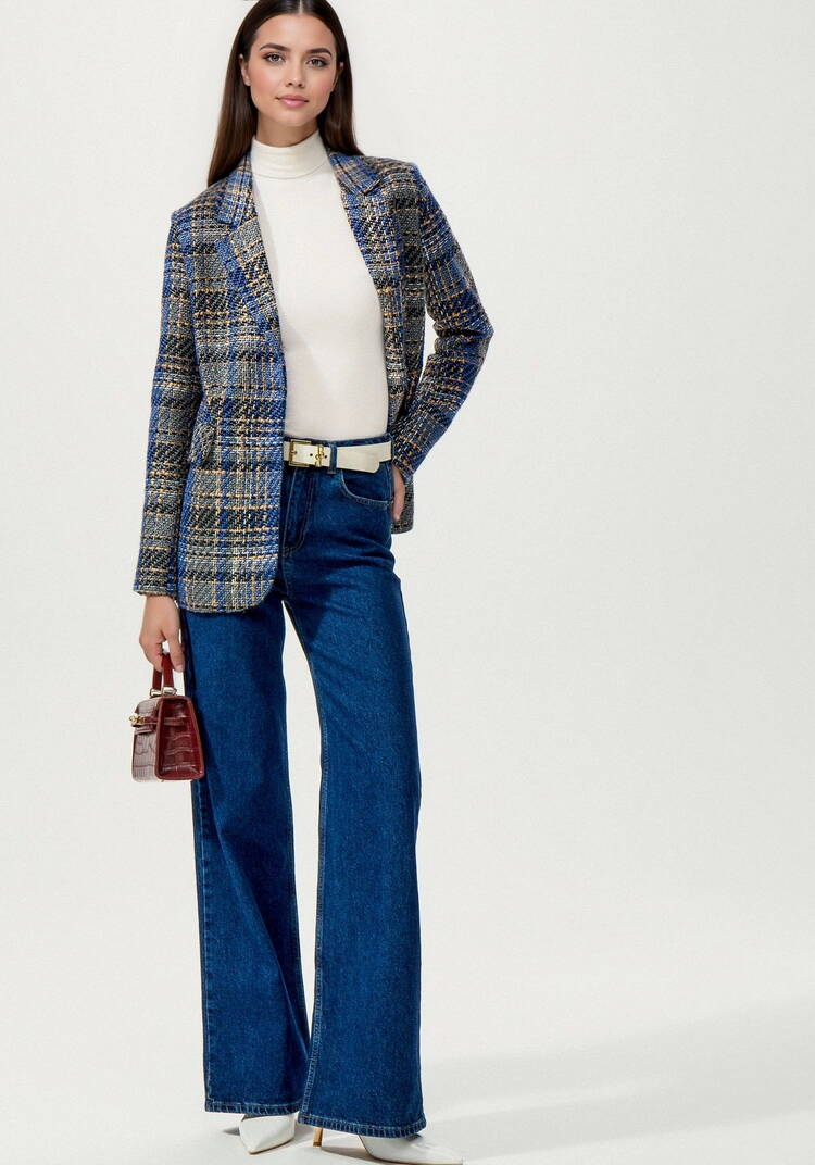 Джинсы прямого кроя с высокой посадкой шир.  750, рис. 22