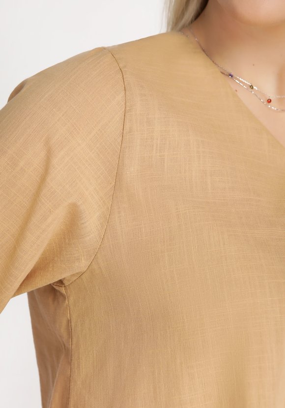 Туника свободного кроя Льняная палитра шир.  580, рис. 8