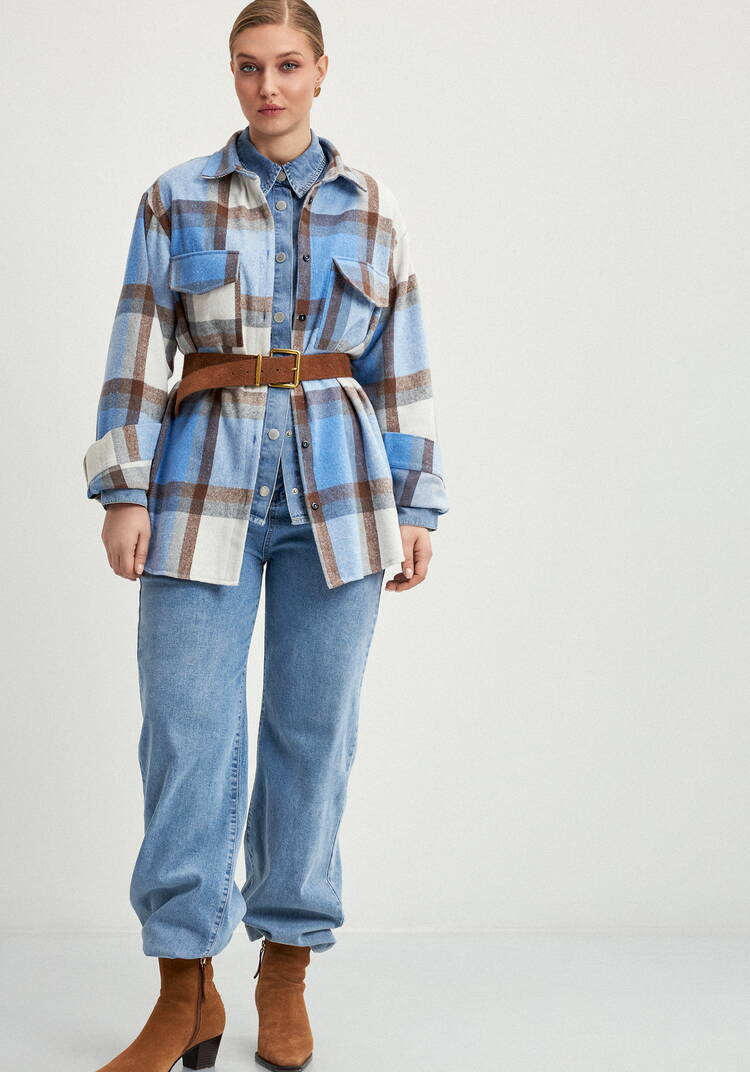 Рубашка фланелевая в клeтку шир.  750, рис. 2