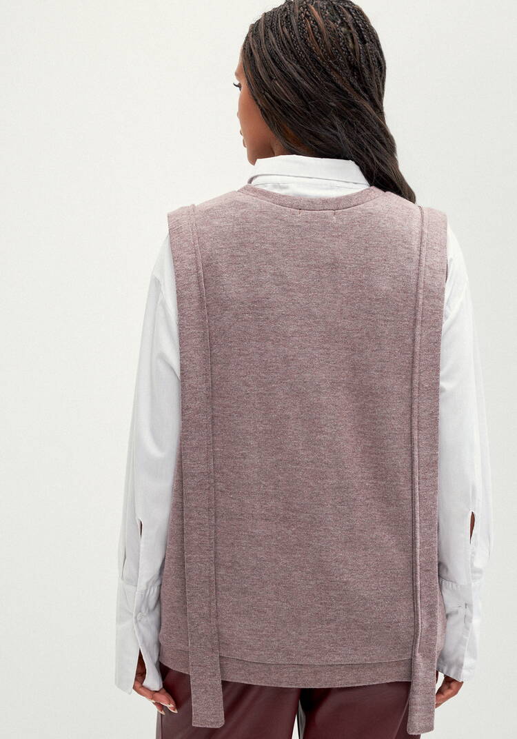 Жилет трикотажный с пуговицами шир.  750, рис. 3