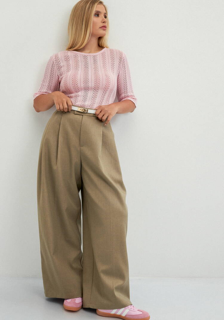 Джемпер с ажурным вертикальным рисунком шир.  750, рис. 24