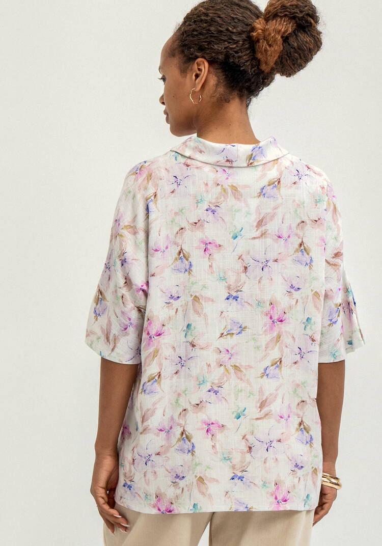 Блуза со спущенным плечом и с воротом шаль шир.  750, рис. 3