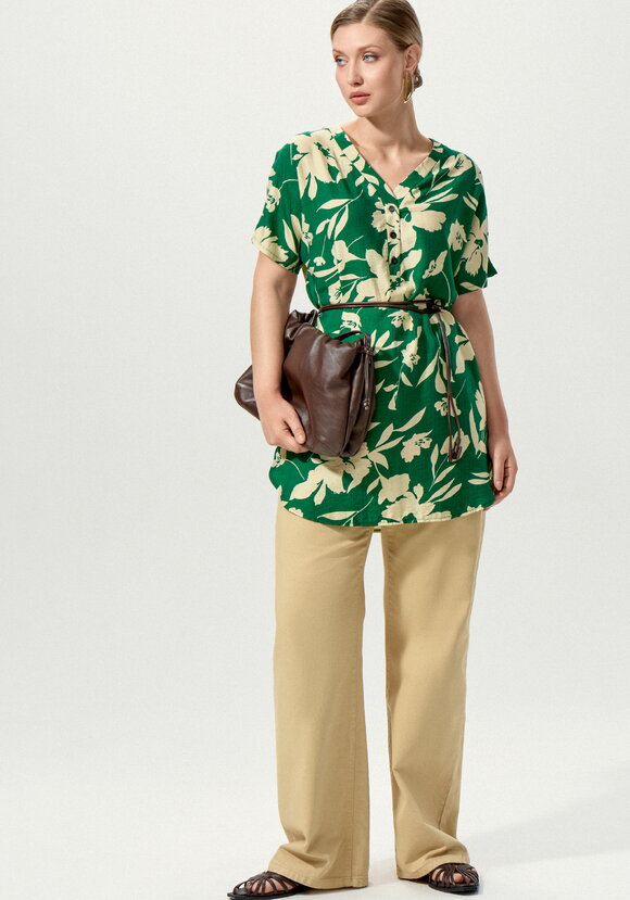 Туника на пуговицах с принтом шир.  580, рис. 2